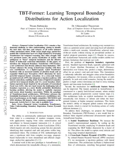 TBT-Former: Learning Temporal Boundary Distributions for Action Localization