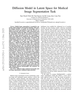 Diffusion Model in Latent Space for Medical Image Segmentation Task