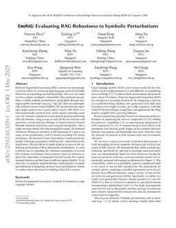 EmoRAG: Evaluating RAG Robustness to Symbolic Perturbations