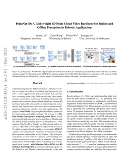 PointNet4D: A Lightweight 4D Point Cloud Video Backbone for Online and Offline Perception in Robotic Applications