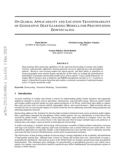 On Global Applicability and Location Transferability of Generative Deep Learning Models for Precipitation Downscaling