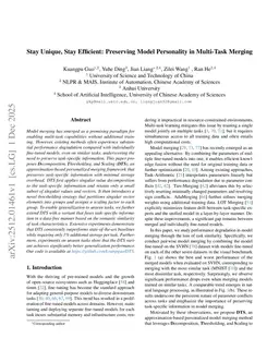 Stay Unique, Stay Efficient: Preserving Model Personality in Multi-Task Merging