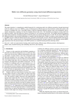 Multi-view diffusion geometry using intertwined diffusion trajectories