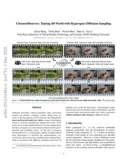 ChronosObserver: Taming 4D World with Hyperspace Diffusion Sampling