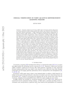 Formal Verification of Noisy Quantum Reinforcement Learning Policies