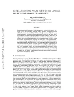 Q2D2: A Geometry-Aware Audio Codec Leveraging Two-Dimensional Quantization