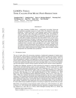 LLM2Fx-Tools: Tool Calling For Music Post-Production
