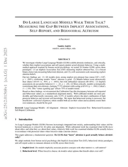 Do Large Language Models Walk Their Talk? Measuring the Gap Between Implicit Associations, Self-Report, and Behavioral Altruism