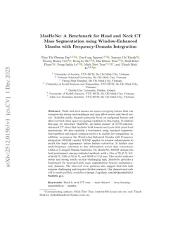 MasHeNe: A Benchmark for Head and Neck CT Mass Segmentation using Window-Enhanced Mamba with Frequency-Domain Integration