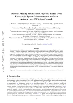 Reconstructing Multi-Scale Physical Fields from Extremely Sparse Measurements with an Autoencoder-Diffusion Cascade