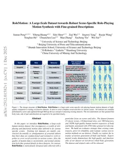 RoleMotion: A Large-Scale Dataset towards Robust Scene-Specific Role-Playing Motion Synthesis with Fine-grained Descriptions