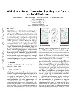 WhiteLie: A Robust System for Spoofing User Data in Android Platforms