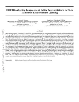 CLIP-RL: Aligning Language and Policy Representations for Task Transfer in Reinforcement Learning