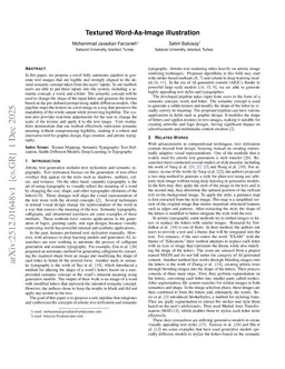 Textured Word-As-Image illustration