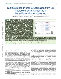 Cuffless Blood Pressure Estimation from Six Wearable Sensor Modalities in Multi-Motion-State Scenarios