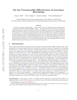 On the Unreasonable Effectiveness of Last-layer Retraining