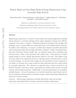 Robust Rigid and Non-Rigid Medical Image Registration Using Learnable Edge Kernels