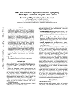 COACH: Collaborative Agents for Contextual Highlighting - A Multi-Agent Framework for Sports Video Analysis