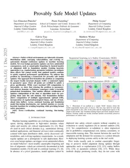 Provably Safe Model Updates
