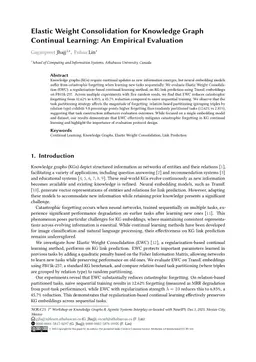 Elastic Weight Consolidation for Knowledge Graph Continual Learning: An Empirical Evaluation