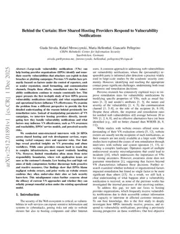 Behind the Curtain: How Shared Hosting Providers Respond to Vulnerability Notifications