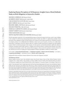 Exploring Human Perceptions of AI Responses: Insights from a Mixed-Methods Study on Risk Mitigation in Generative Models