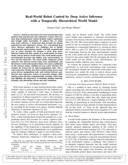 Real-World Robot Control by Deep Active Inference With a Temporally Hierarchical World Model