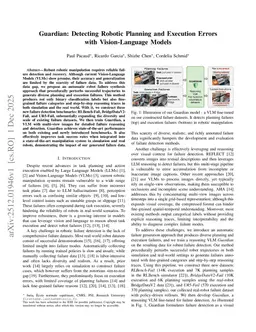 Guardian: Detecting Robotic Planning and Execution Errors with Vision-Language Models