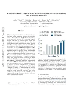 Chain-of-Ground: Improving GUI Grounding via Iterative Reasoning and Reference Feedback