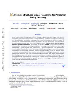 Artemis: Structured Visual Reasoning for Perception Policy Learning