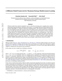 A Diffusion Model Framework for Maximum Entropy Reinforcement Learning