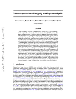 Pharmacophore-based design by learning on voxel grids
