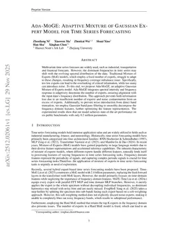 Ada-MoGE: Adaptive Mixture of Gaussian Expert Model for Time Series Forecasting