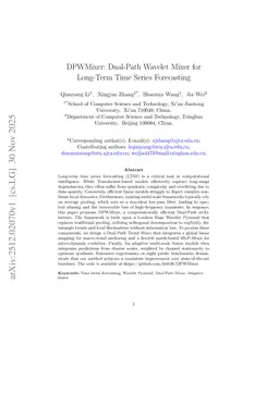 DPWMixer: Dual-Path Wavelet Mixer for Long-Term Time Series Forecasting