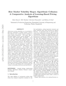 How Market Volatility Shapes Algorithmic Collusion: A Comparative Analysis of Learning-Based Pricing Algorithms