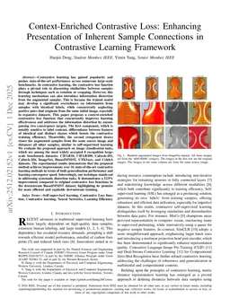 Context-Enriched Contrastive Loss: Enhancing Presentation of Inherent Sample Connections in Contrastive Learning Framework