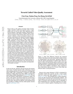 Towards Unified Video Quality Assessment