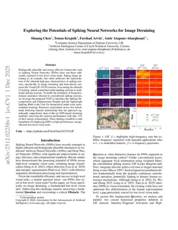 Exploring the Potentials of Spiking Neural Networks for Image Deraining