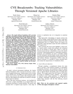 CVE Breadcrumbs: Tracking Vulnerabilities Through Versioned Apache Libraries