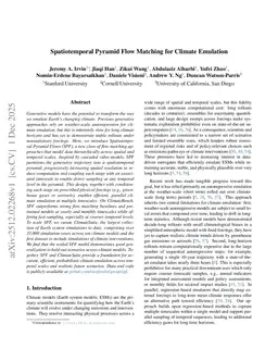 Spatiotemporal Pyramid Flow Matching for Climate Emulation