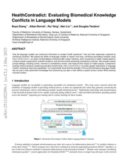 HealthContradict: Evaluating Biomedical Knowledge Conflicts in Language Models