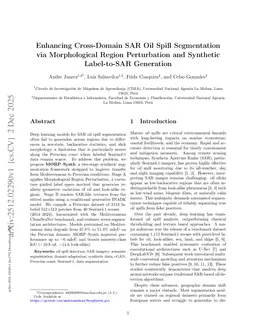 Enhancing Cross Domain SAR Oil Spill Segmentation via Morphological Region Perturbation and Synthetic Label-to-SAR Generation