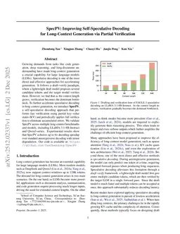 SpecPV: Improving Self-Speculative Decoding for Long-Context Generation via Partial Verification