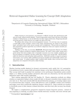 Retrieval-Augmented Memory for Online Learning