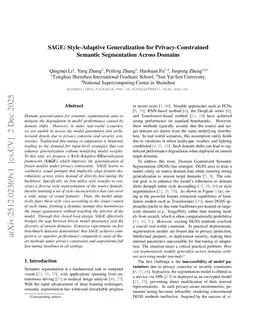 SAGE: Style-Adaptive Generalization for Privacy-Constrained Semantic Segmentation Across Domains