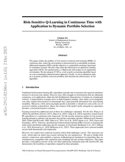 Risk-Sensitive Q-Learning in Continuous Time with Application to Dynamic Portfolio Selection