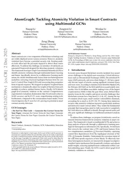 AtomGraph: Tackling Atomicity Violation in Smart Contracts using Multimodal GCNs