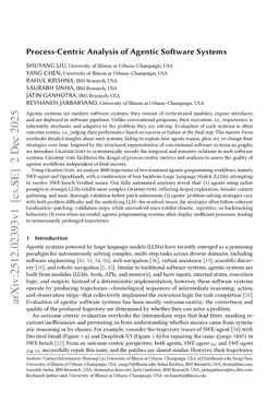 Process-Centric Analysis of Agentic Software Systems