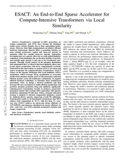 ESACT: An End-to-End Sparse Accelerator for Compute-Intensive Transformers via Local Similarity