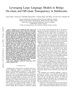 Leveraging Large Language Models to Bridge On-chain and Off-chain Transparency in Stablecoins